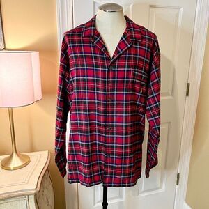 NWT Men's Polo Ralph Lauren Tartan Plaid Pajama Top Shirt Size LARGE